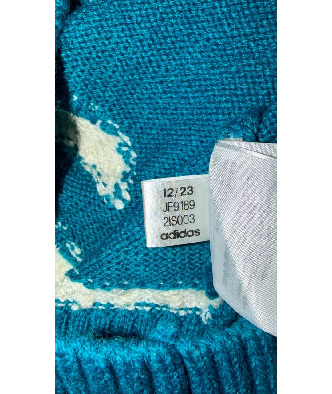 ADIDAS Синий хлопковый джемпер / свитер, фото 7