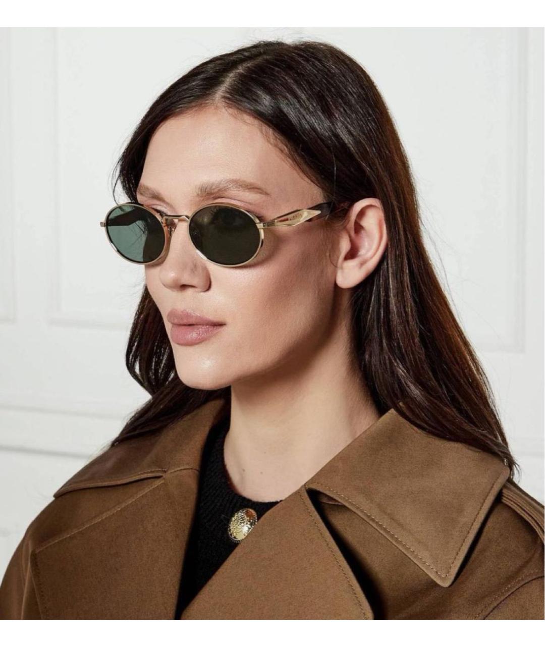 PRADA Хаки металлические солнцезащитные очки, фото 5