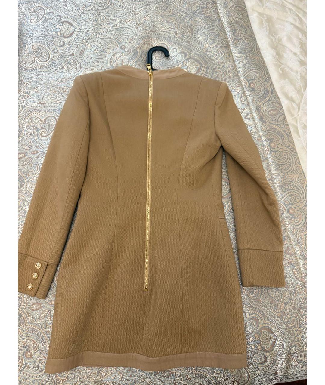 BALMAIN Бежевое коктейльное платье, фото 2