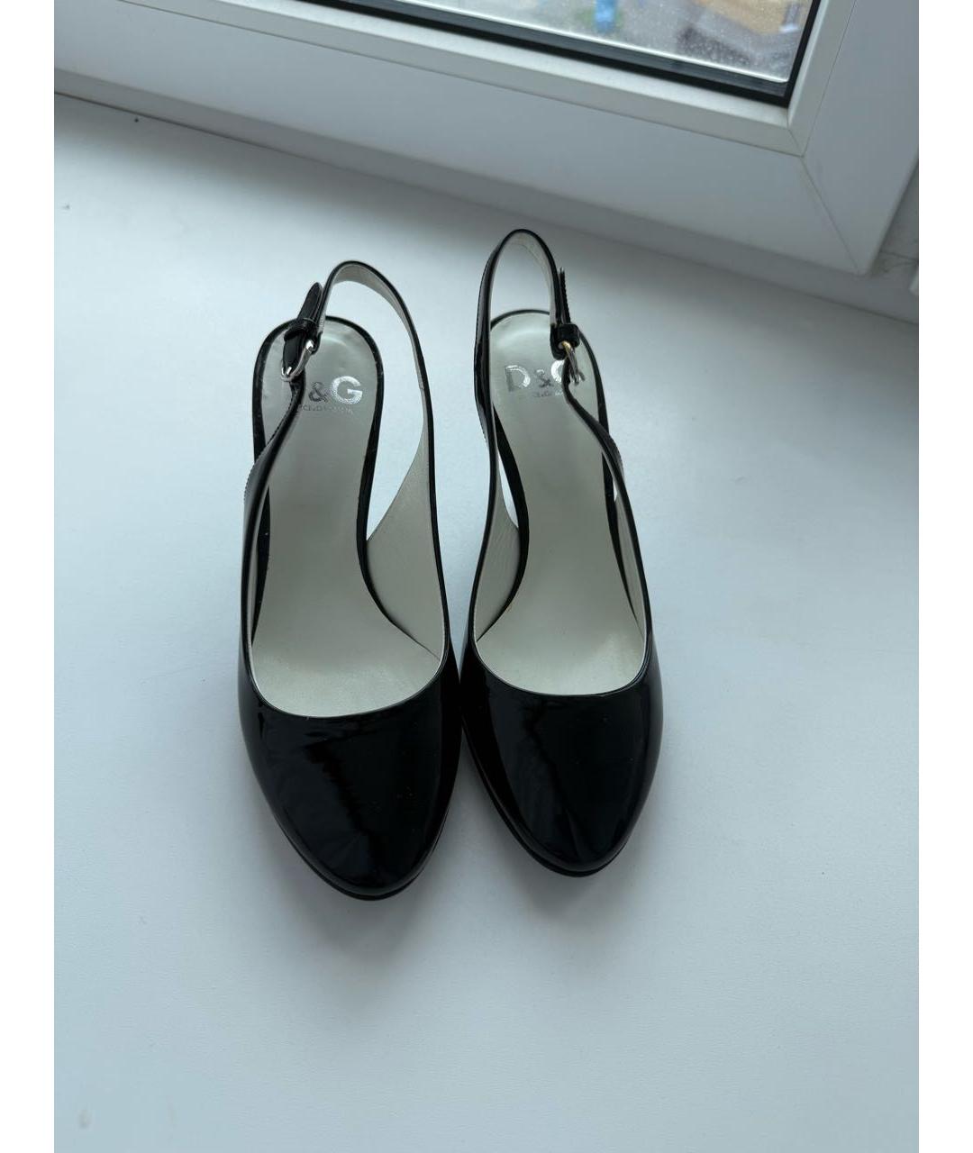 DOLCE&GABBANA Черные туфли из лакированной кожи, фото 2