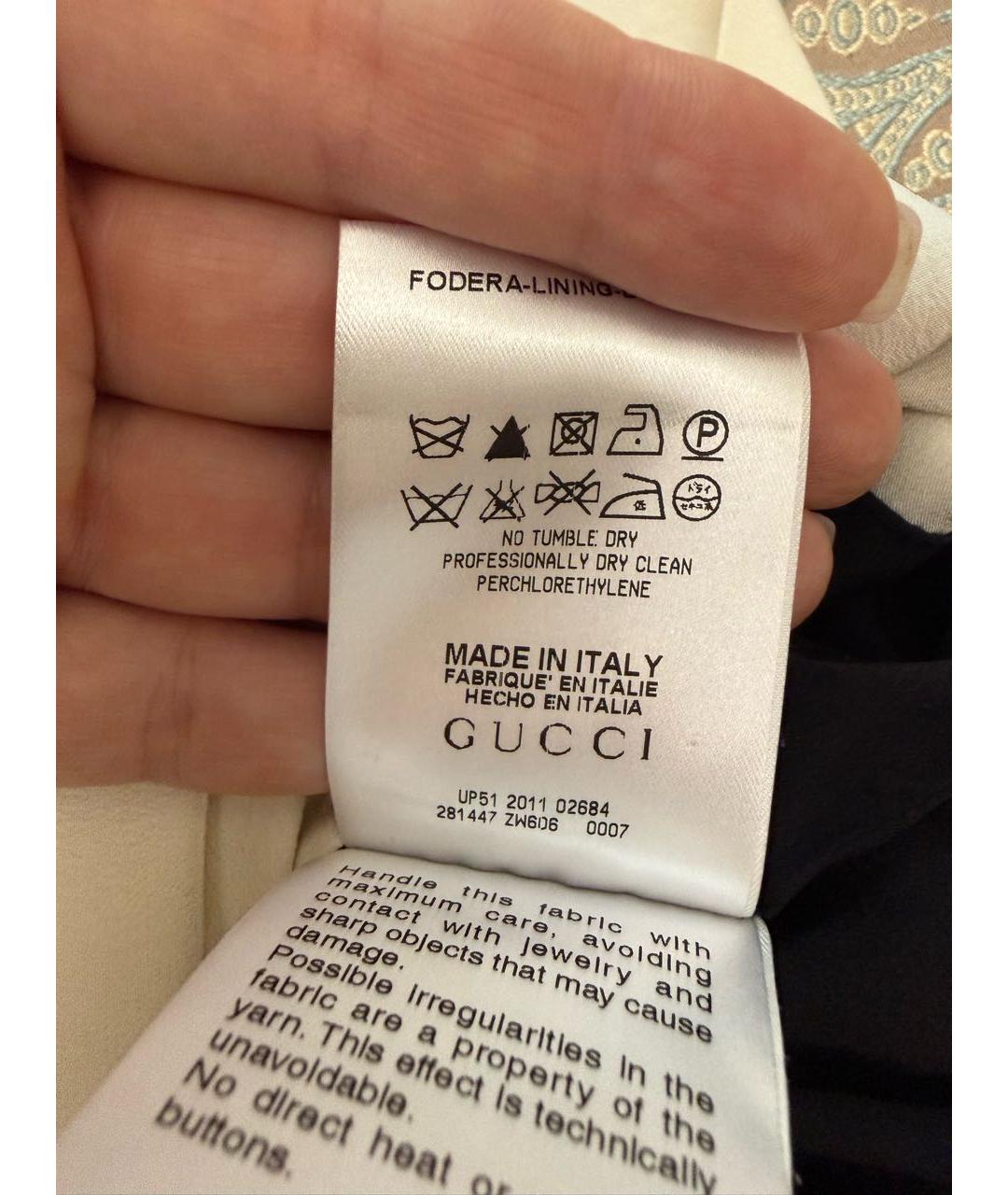 GUCCI Черное шелковое коктейльное платье, фото 4