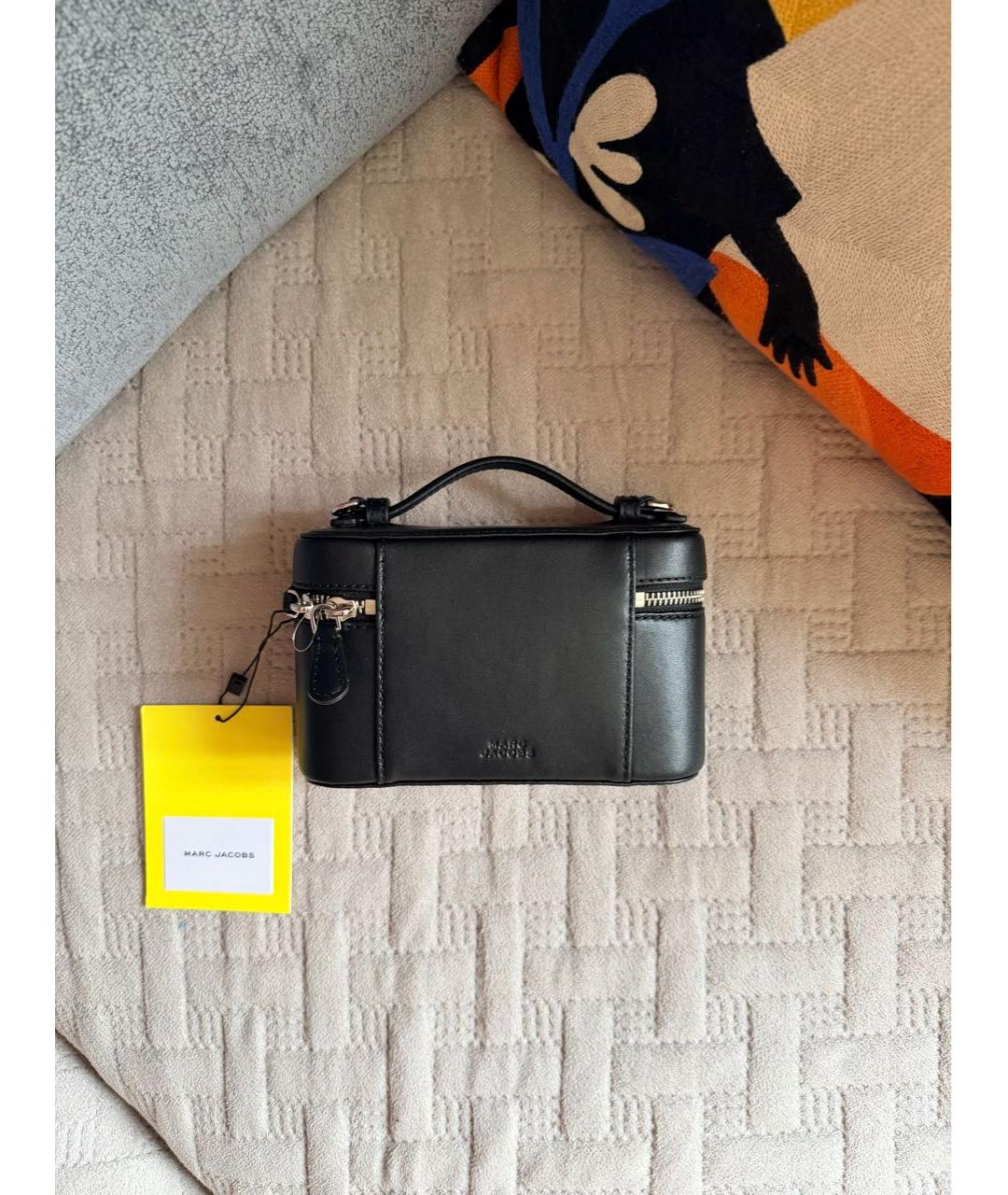 MARC JACOBS Черная кожаная сумка с короткими ручками, фото 3
