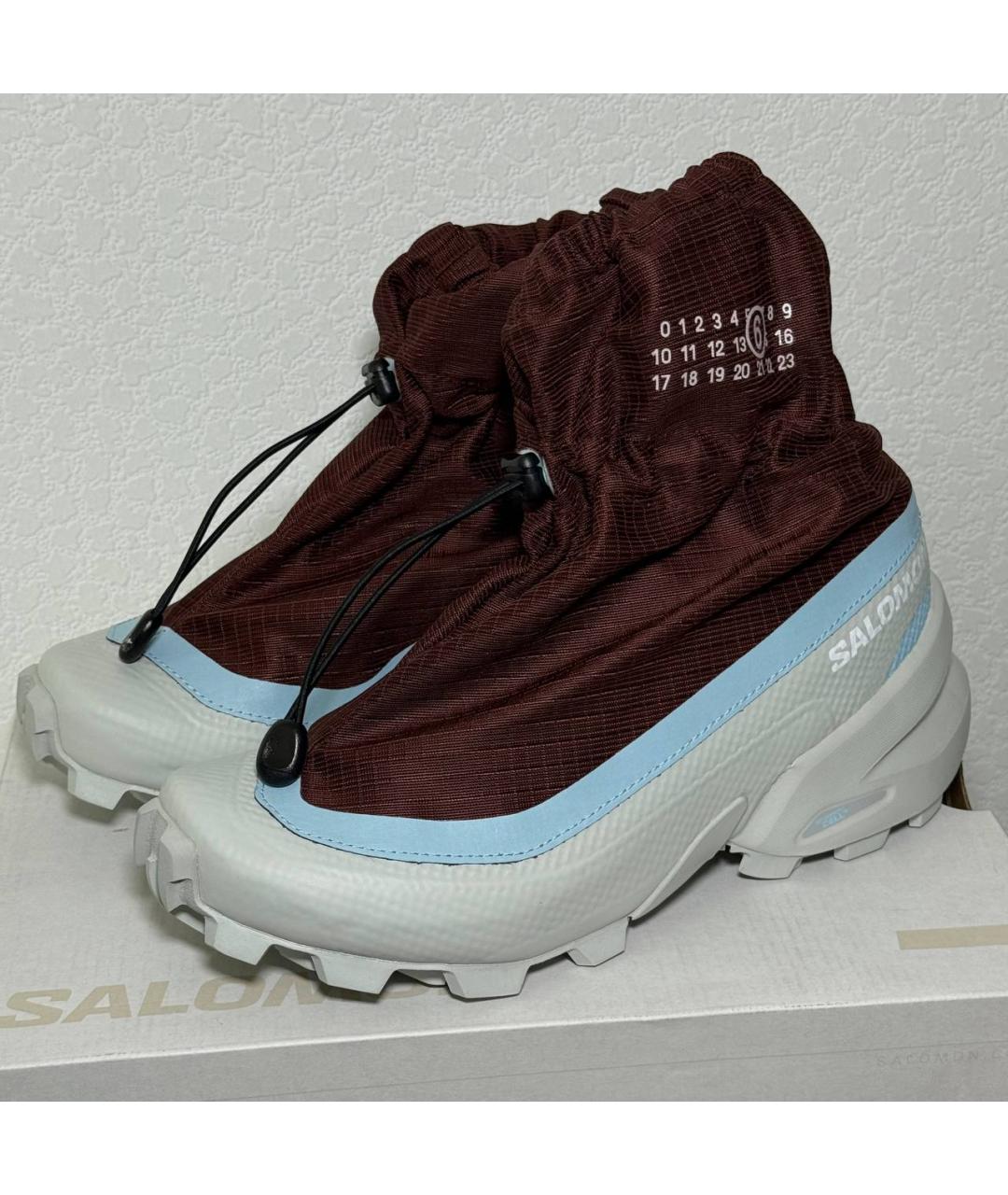 MM6 MAISON MARGIELA Коричневые текстильные ботинки, фото 3
