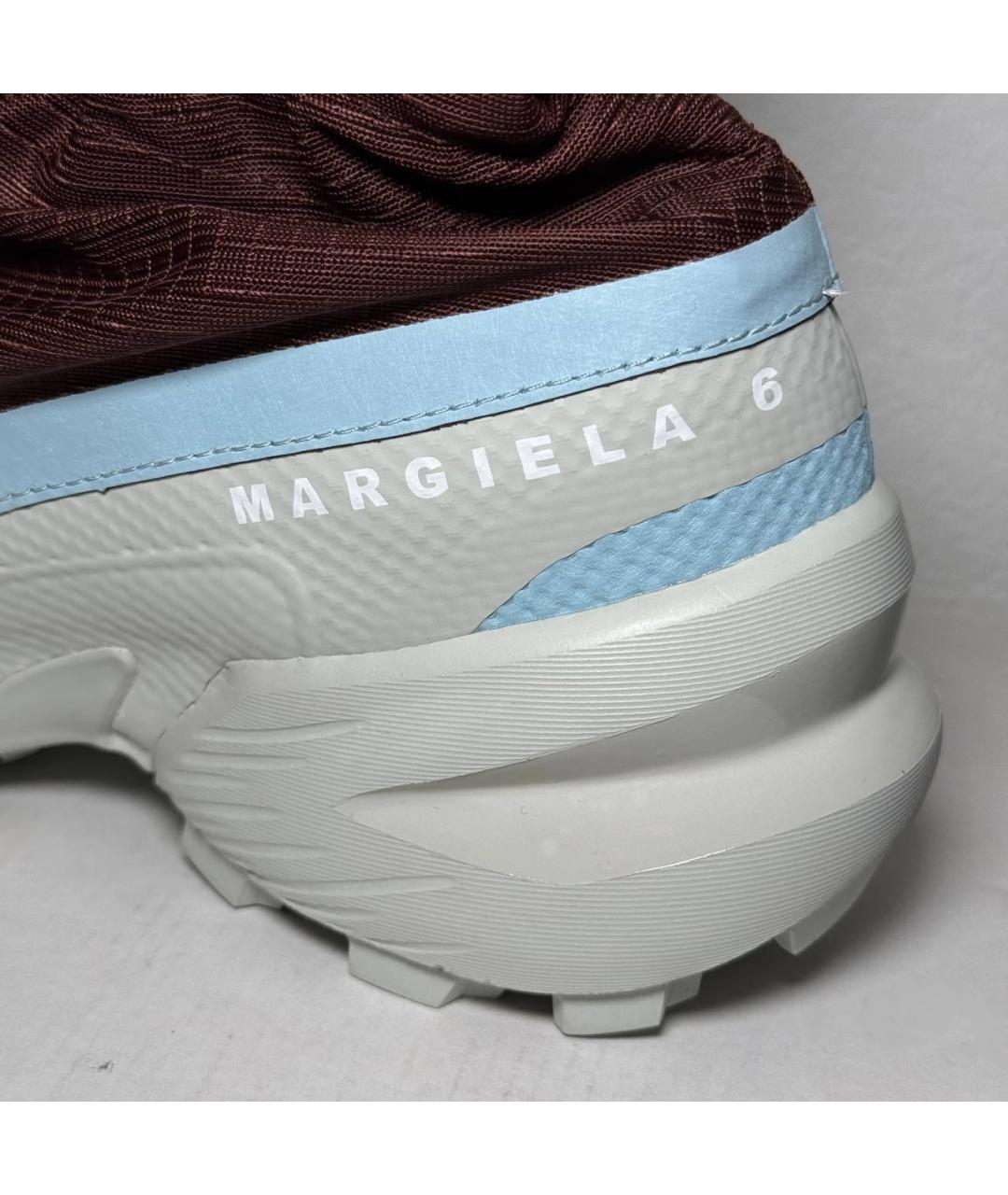 MM6 MAISON MARGIELA Коричневые текстильные ботинки, фото 7