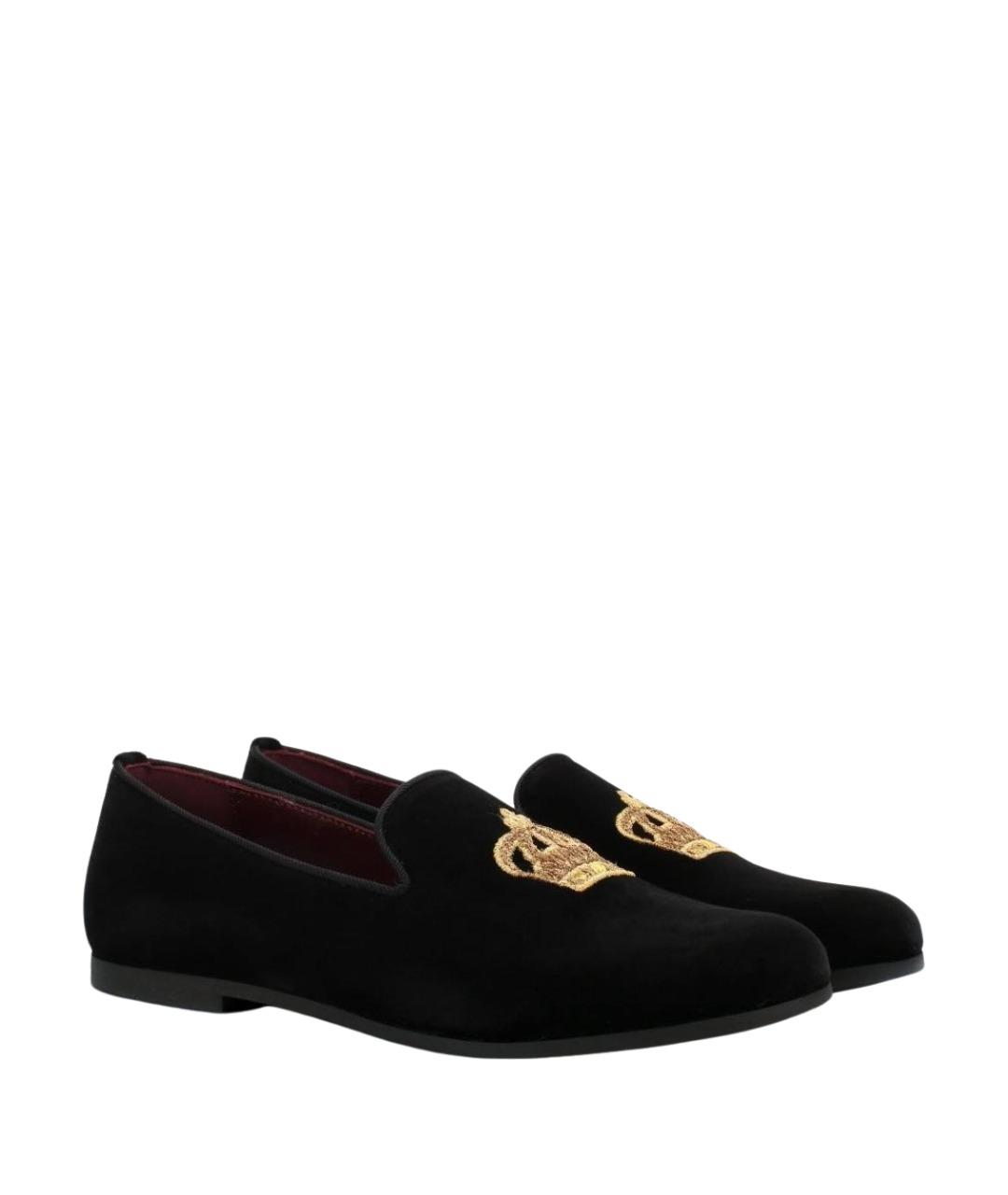 DOLCE&GABBANA Черные лоферы и мокасины, фото 1