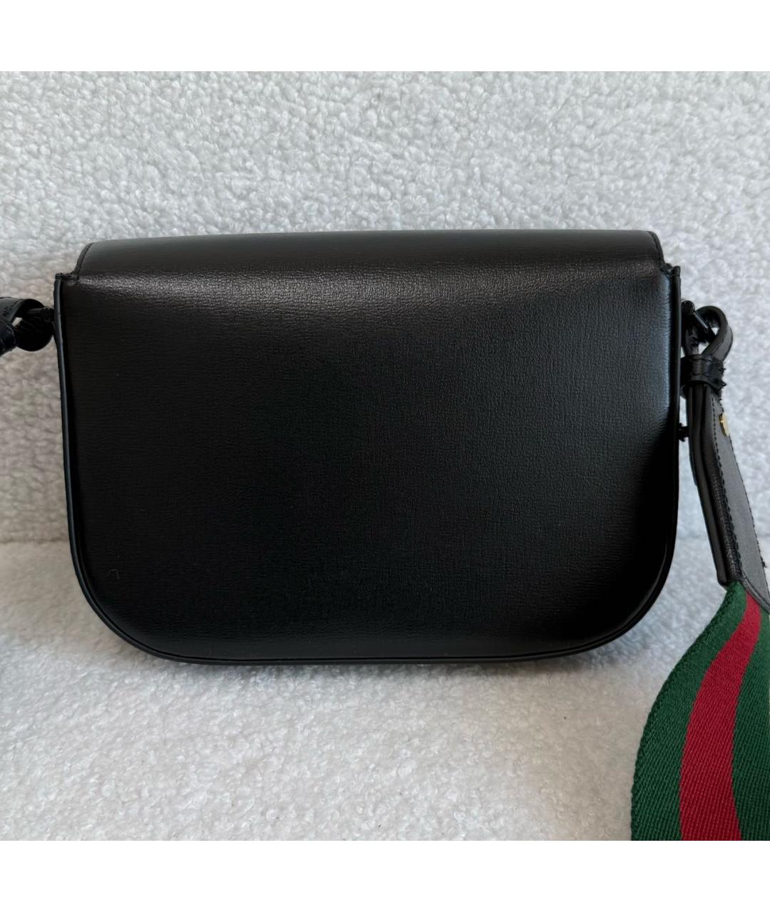 GUCCI Черная кожаная сумка через плечо, фото 3
