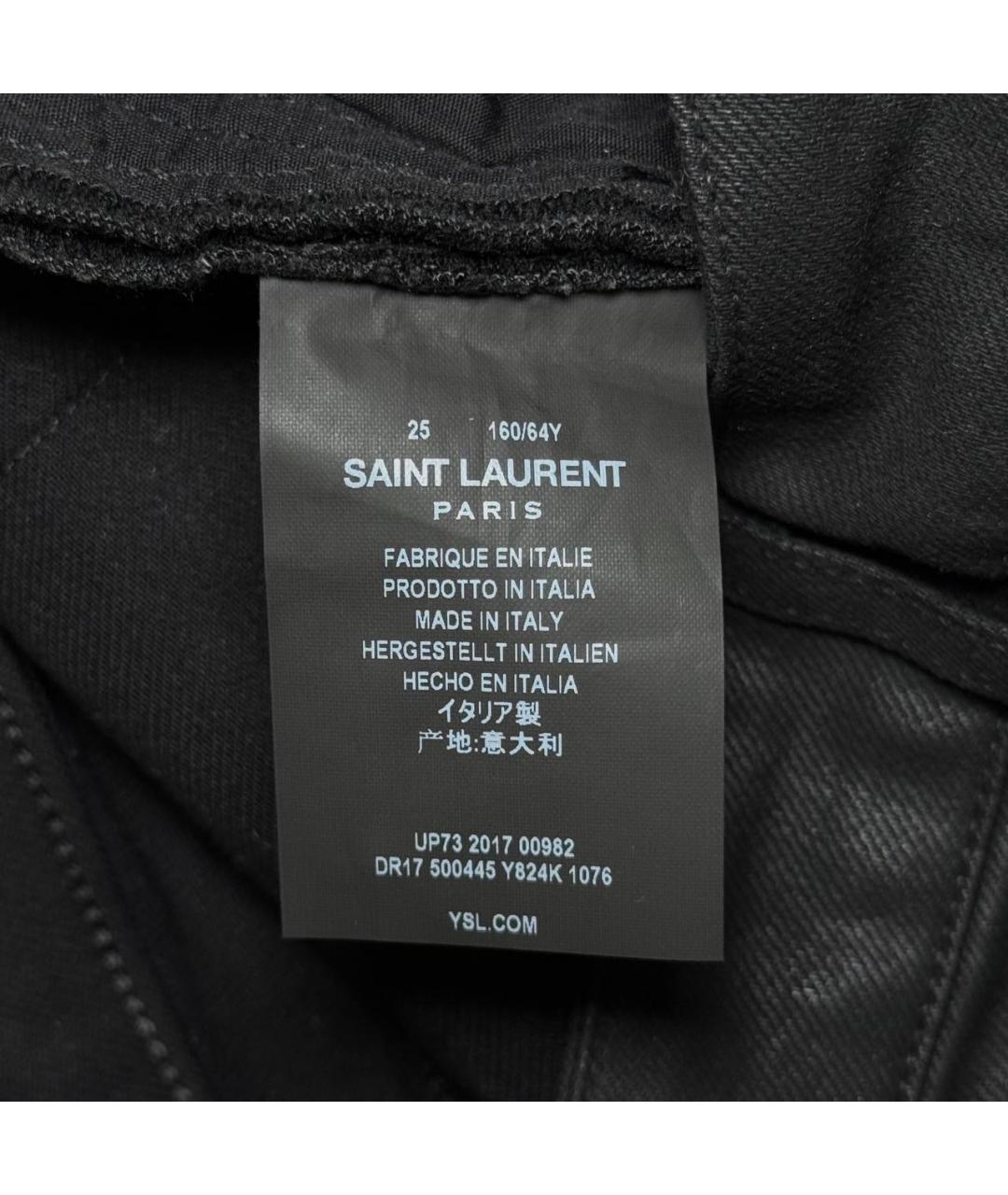 SAINT LAURENT Черные джинсы слим, фото 8