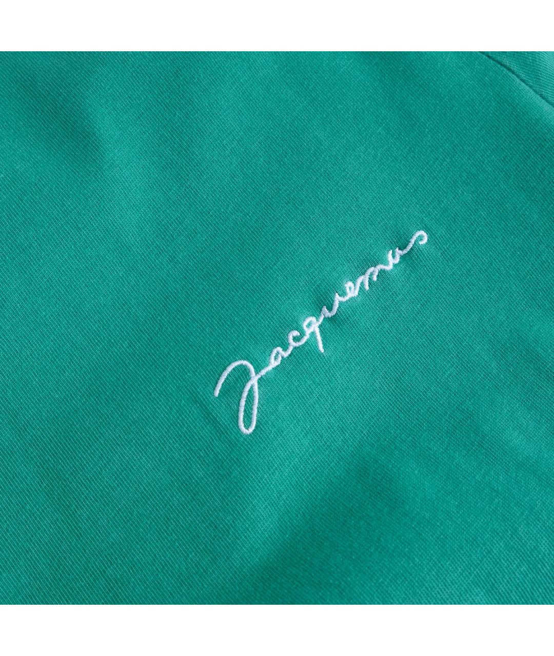 JACQUEMUS Зеленая хлопковая футболка, фото 4