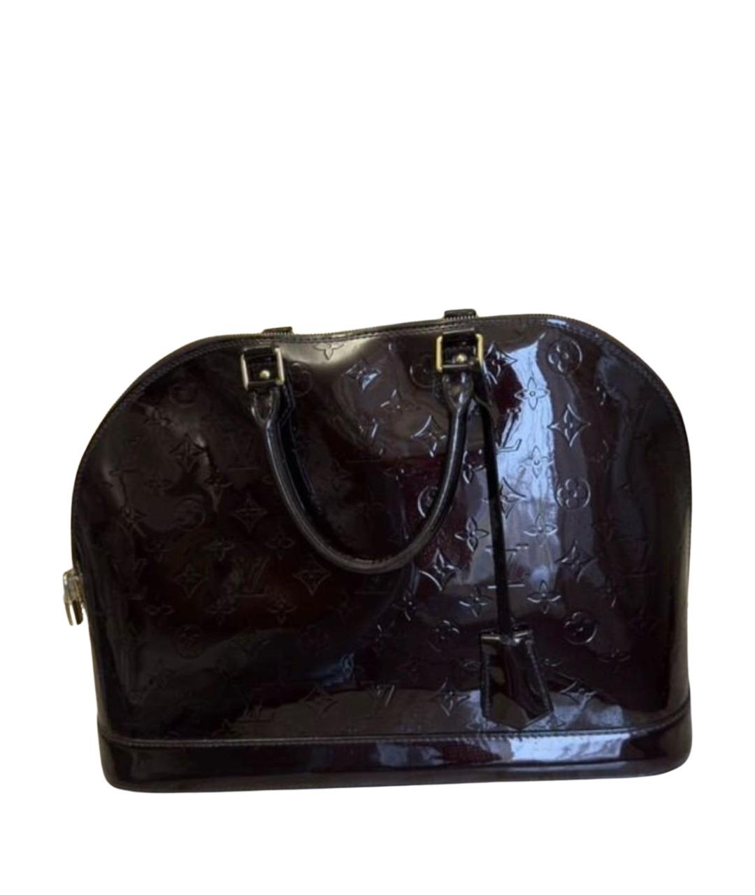 LOUIS VUITTON Фиолетовая сумка с короткими ручками из лакированной кожи, фото 1