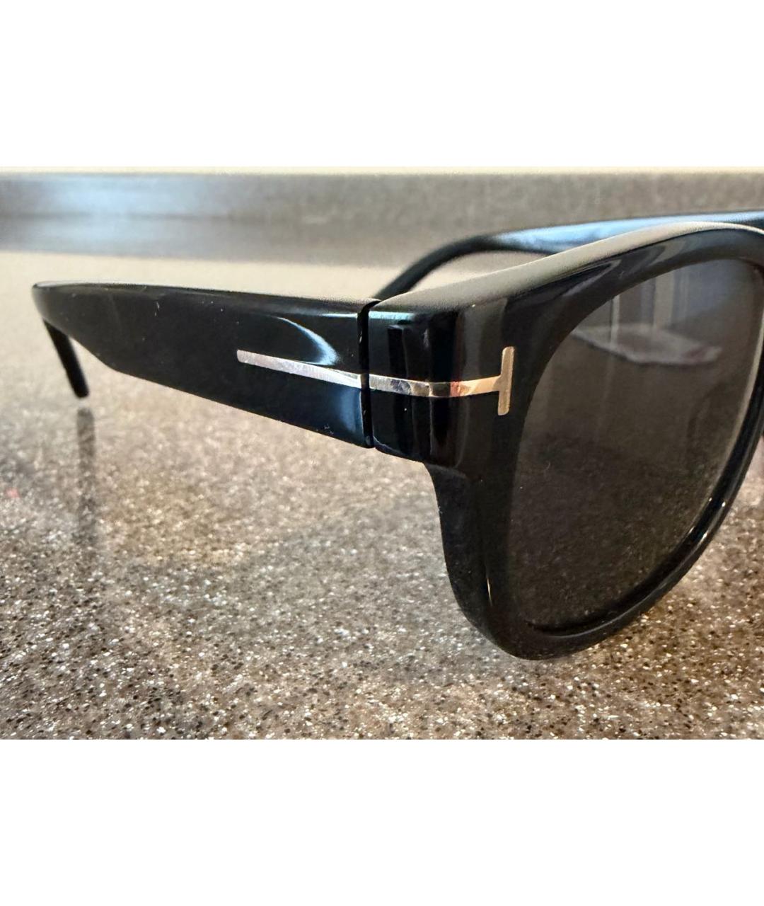 TOM FORD Черные пластиковые солнцезащитные очки, фото 3