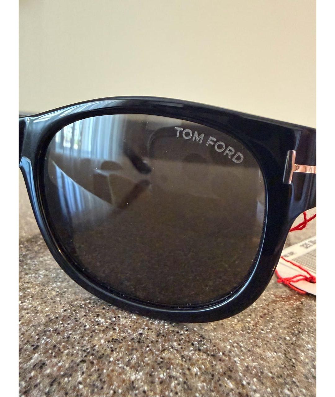 TOM FORD Черные пластиковые солнцезащитные очки, фото 4