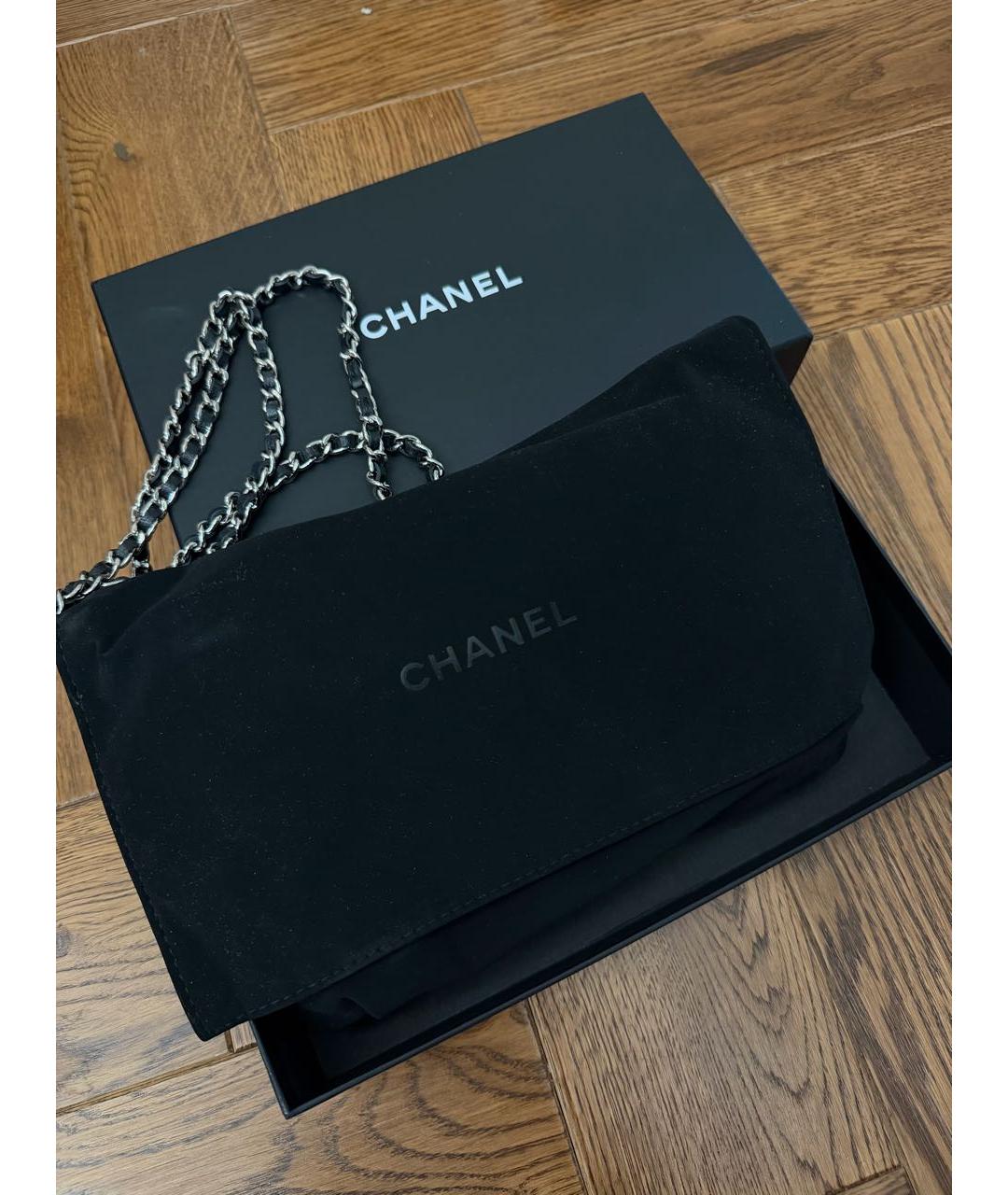 CHANEL Черная кожаная сумка через плечо, фото 8