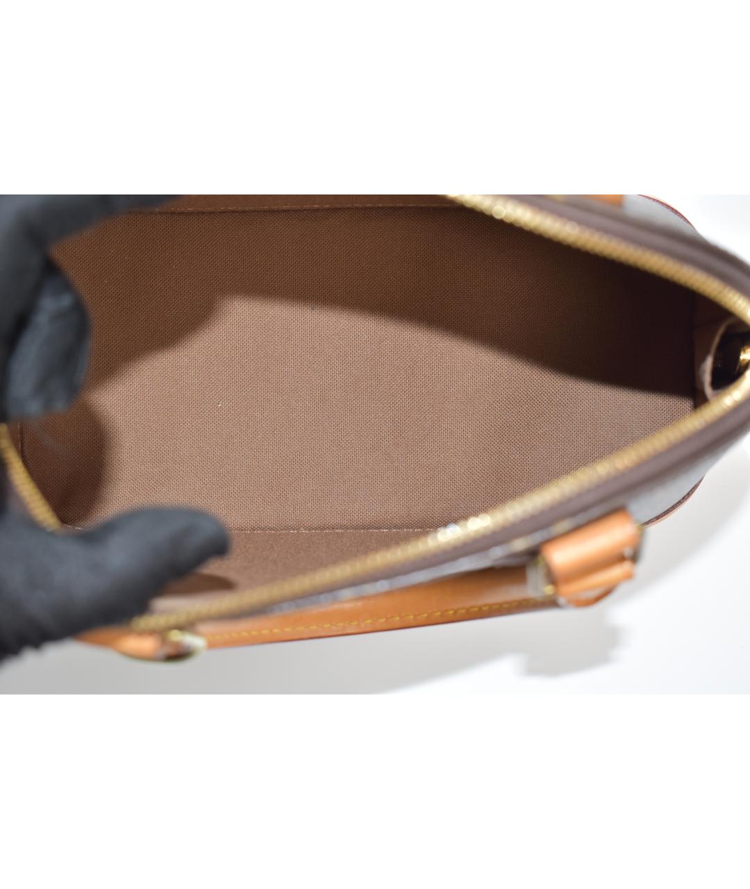 LOUIS VUITTON Коричневая канва сумка через плечо, фото 4