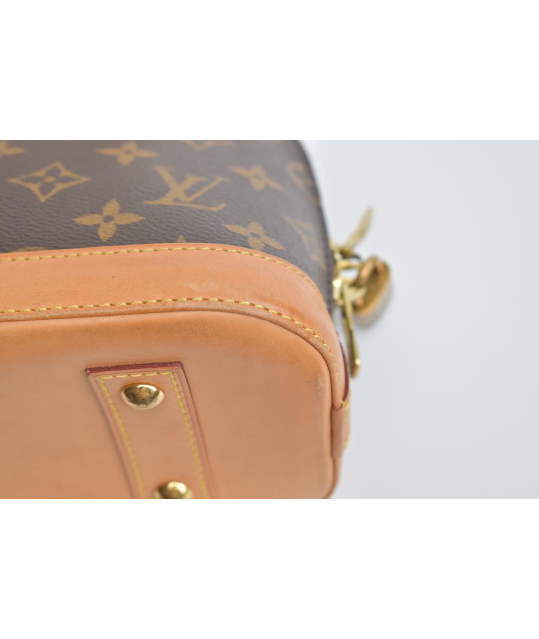 LOUIS VUITTON Коричневая канва сумка через плечо, фото 7