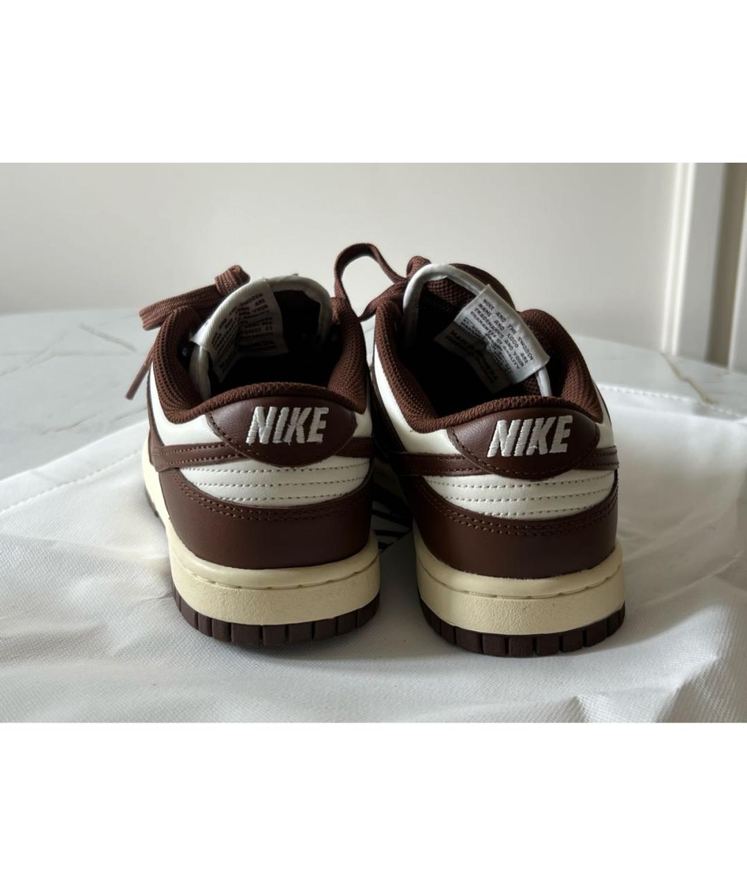 NIKE Коричневые кожаные кроссовки, фото 5