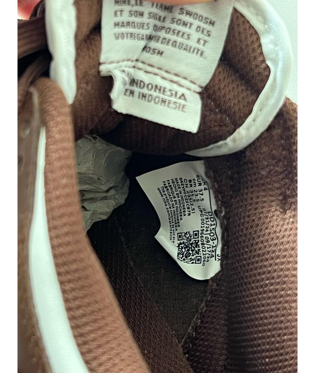 NIKE Коричневые кожаные кроссовки, фото 6