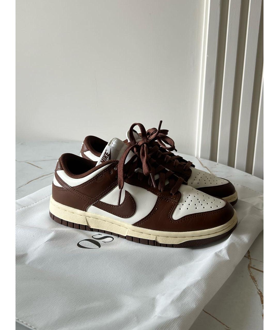 NIKE Коричневые кожаные кроссовки, фото 8