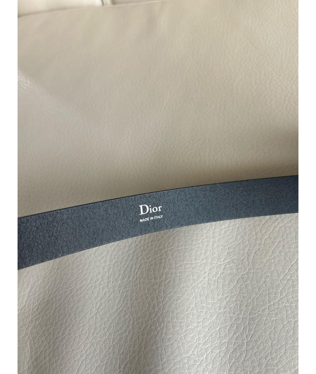 CHRISTIAN DIOR Черный кожаный ремень, фото 4