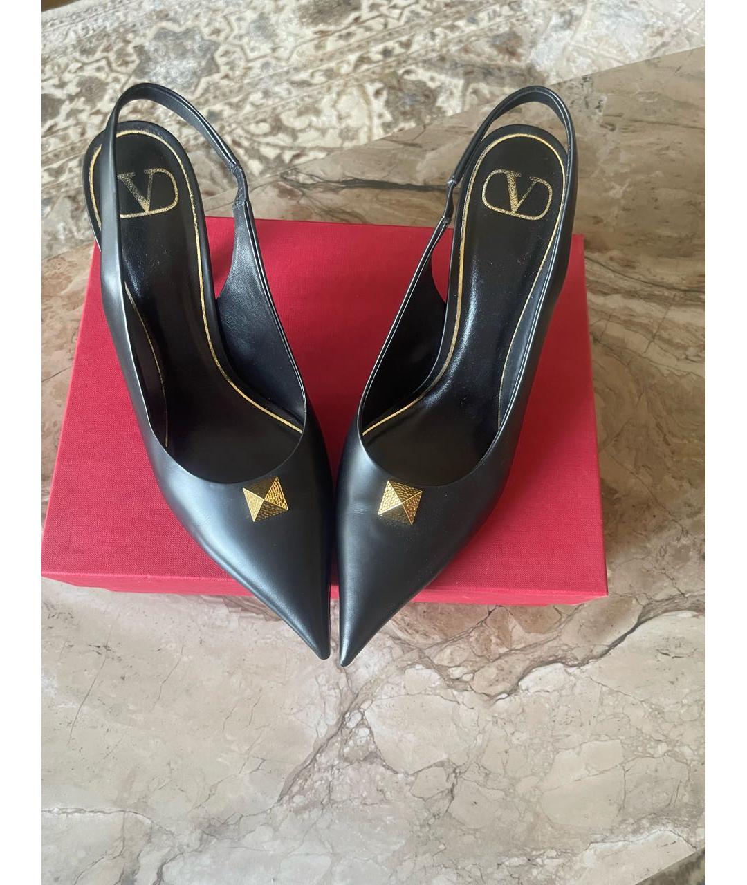 VALENTINO Черные кожаные туфли, фото 3