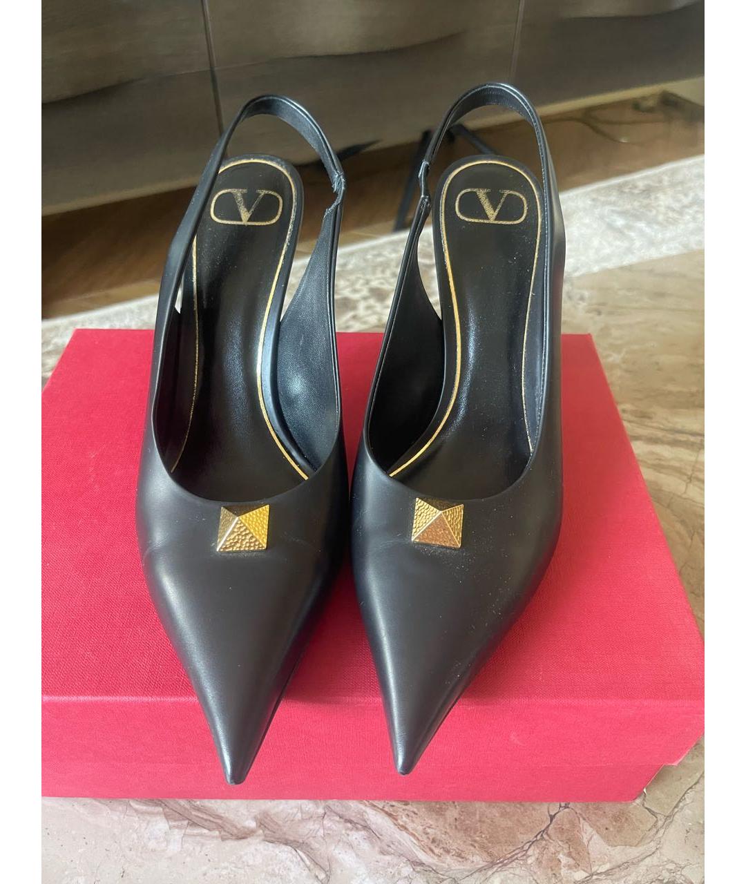 VALENTINO Черные кожаные туфли, фото 2