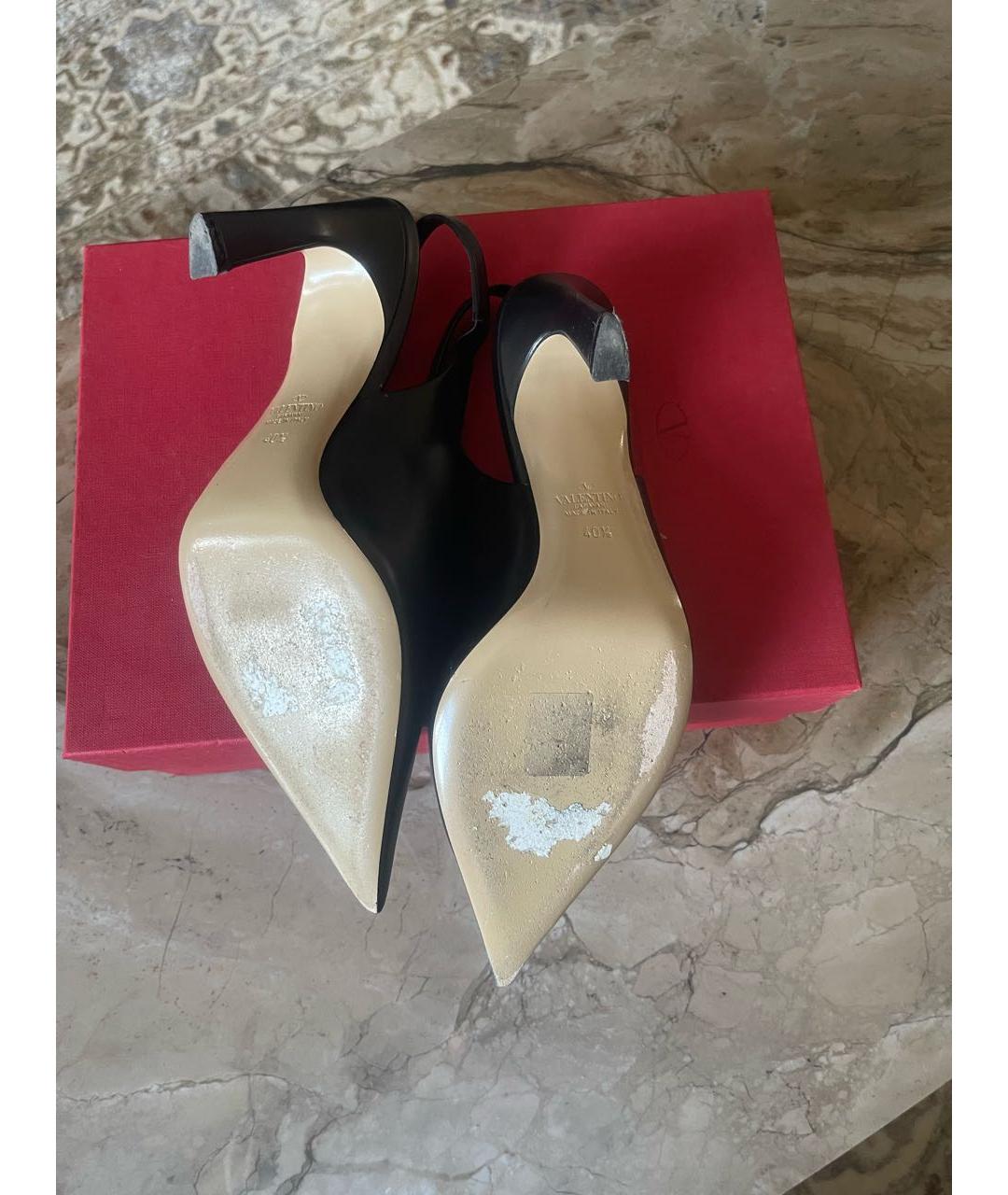 VALENTINO Черные кожаные туфли, фото 5