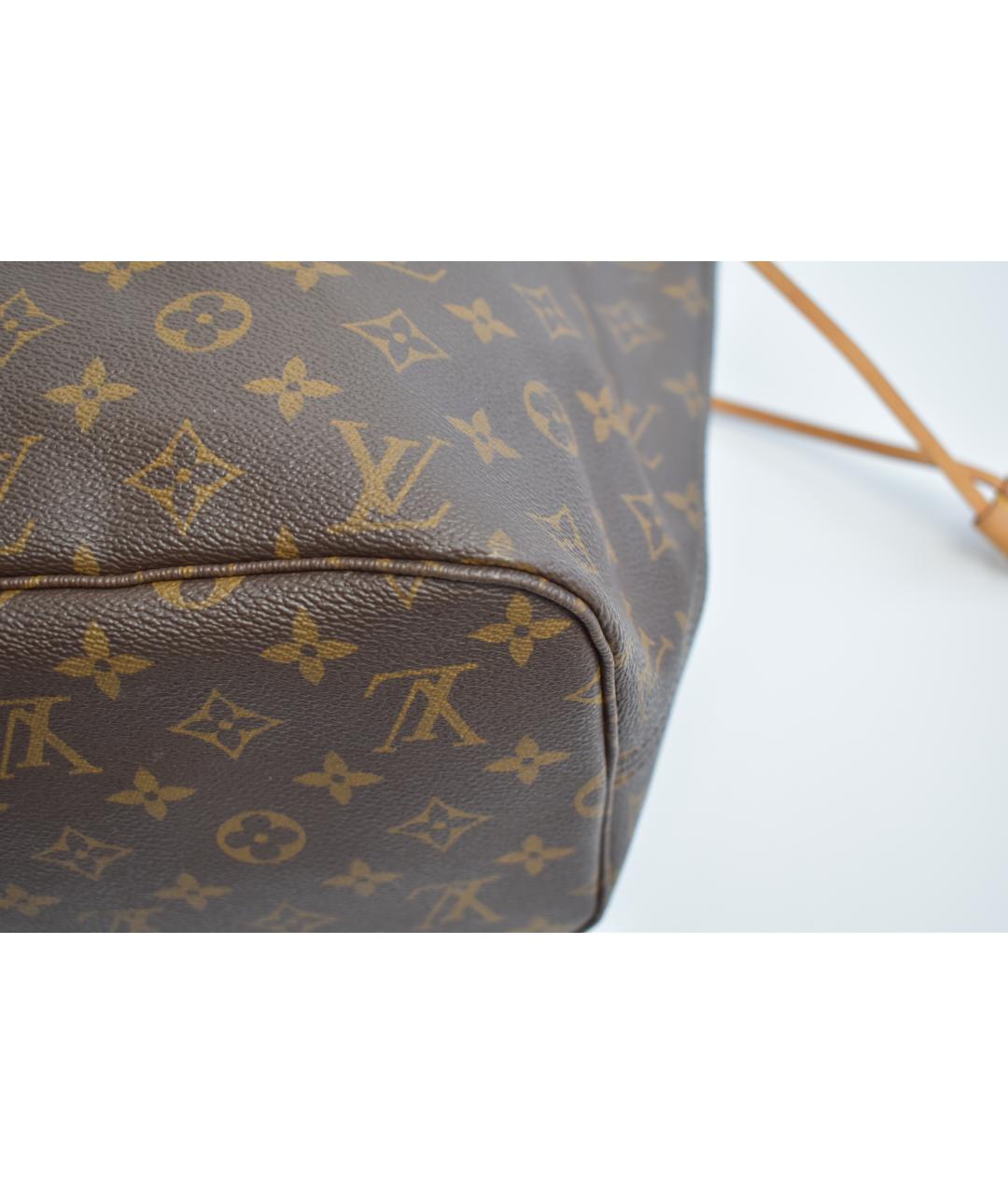 LOUIS VUITTON Коричневая канва сумка через плечо, фото 7