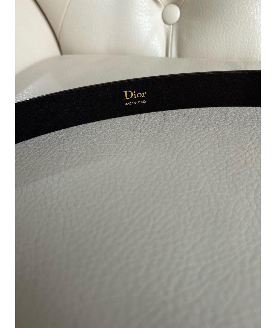 CHRISTIAN DIOR Коричневый кожаный ремень, фото 3