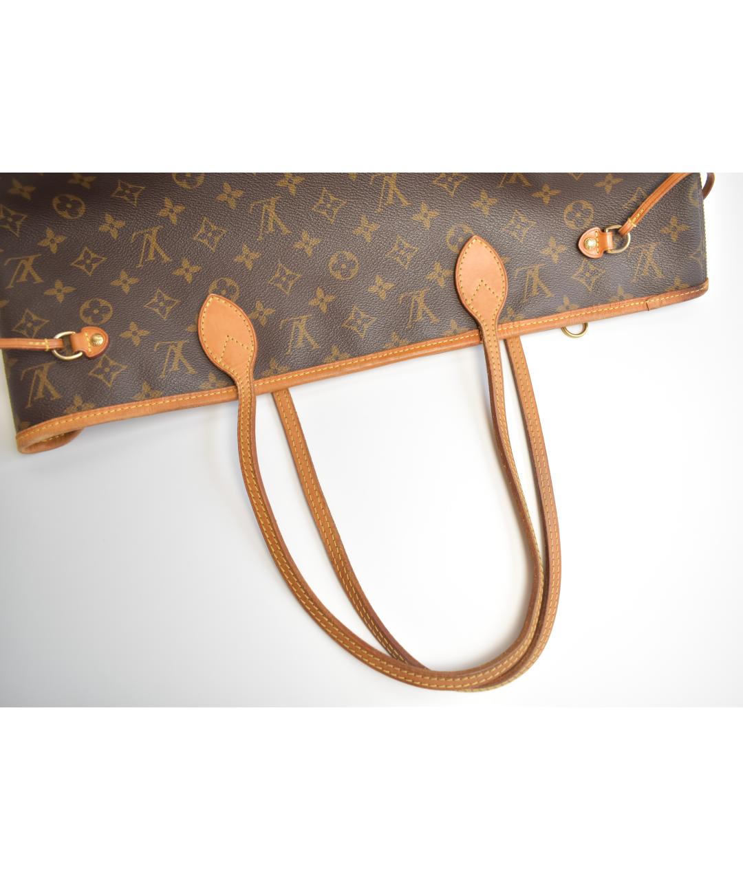 LOUIS VUITTON Коричневая канва сумка через плечо, фото 7