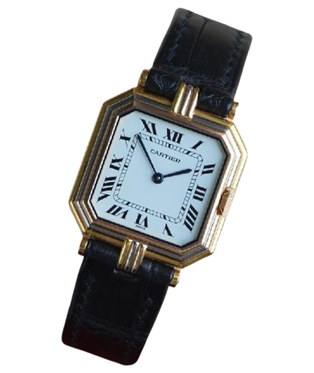 CARTIER Белые часы из желтого золота, фото 1