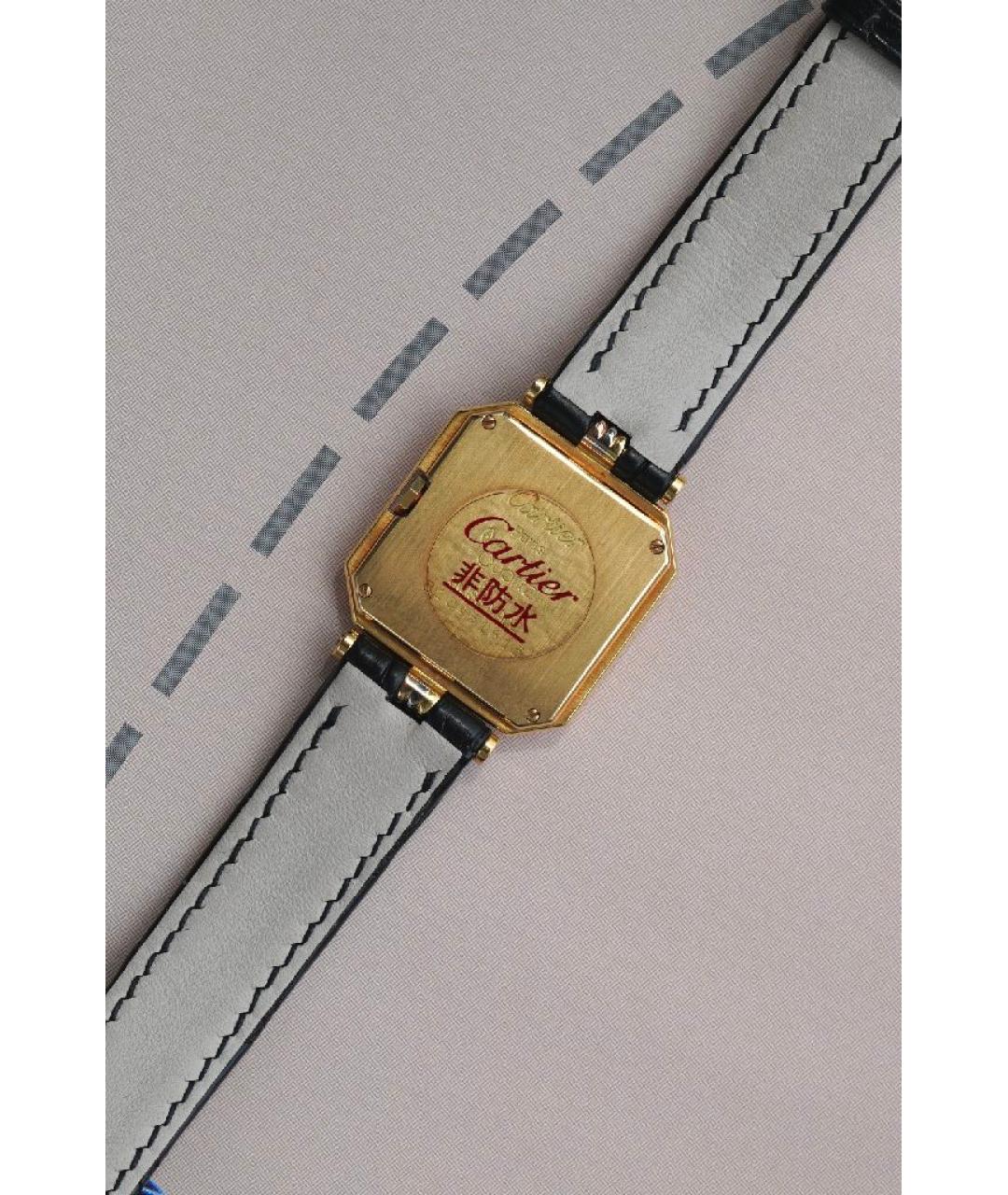CARTIER Белые часы из желтого золота, фото 2