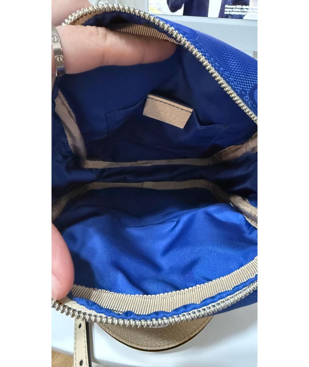 GUCCI Синяя нейлоновая сумка на плечо, фото 4