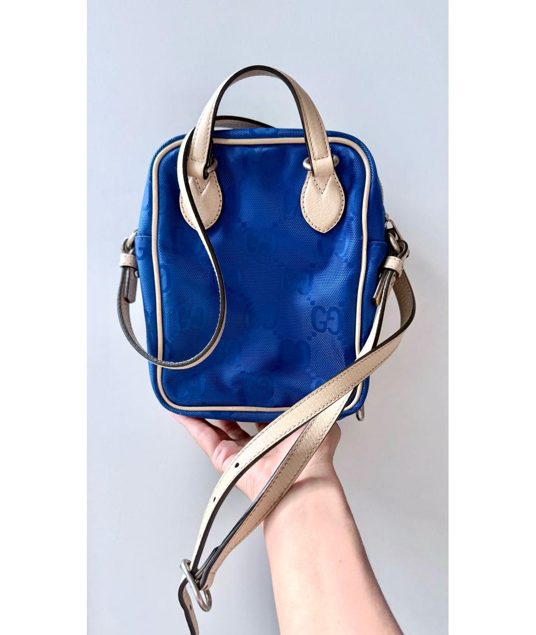 GUCCI Синяя нейлоновая сумка на плечо, фото 3