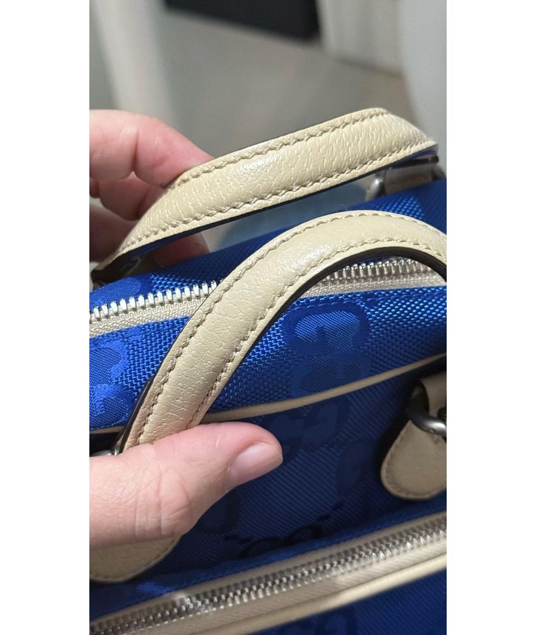 GUCCI Синяя нейлоновая сумка на плечо, фото 7