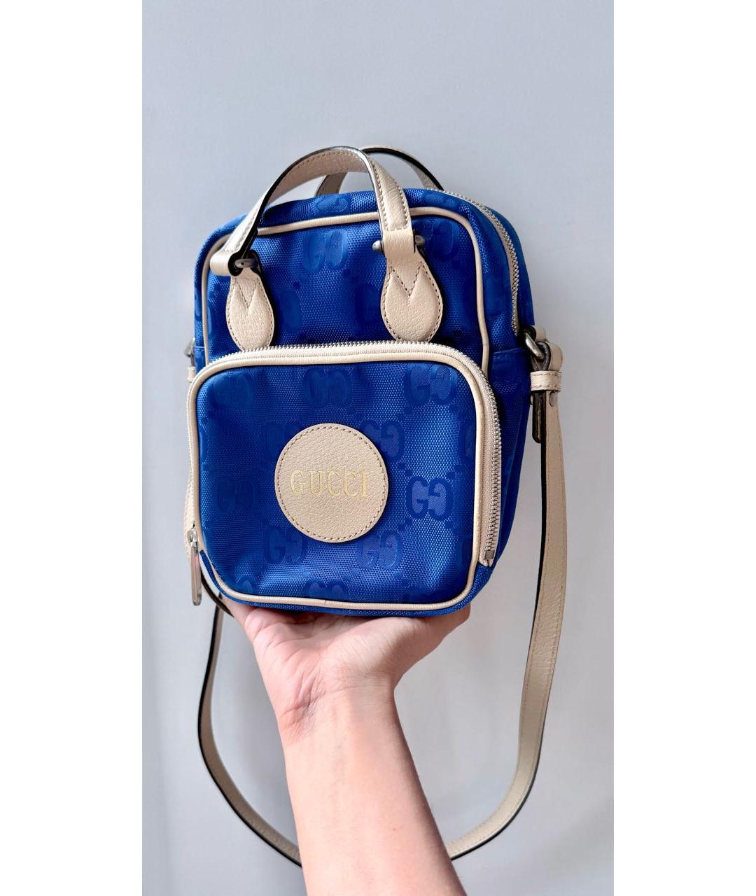 GUCCI Синяя нейлоновая сумка на плечо, фото 2