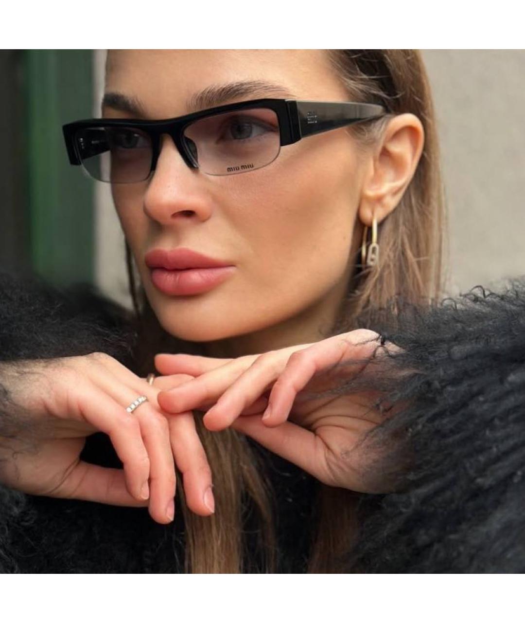 MIU MIU Черные солнцезащитные очки, фото 3