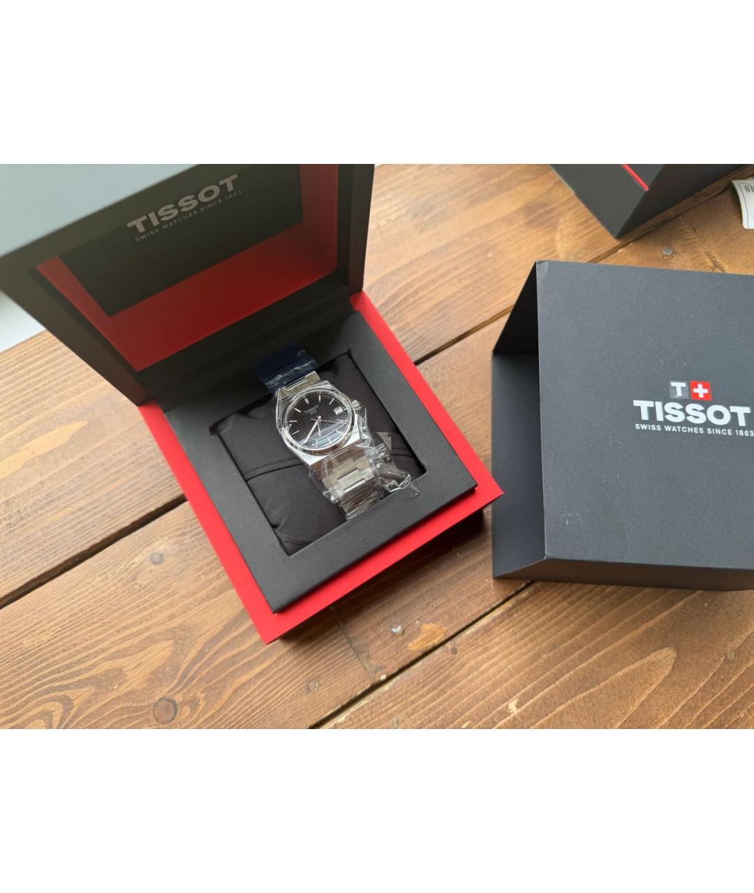 TISSOT Черные металлические часы, фото 7