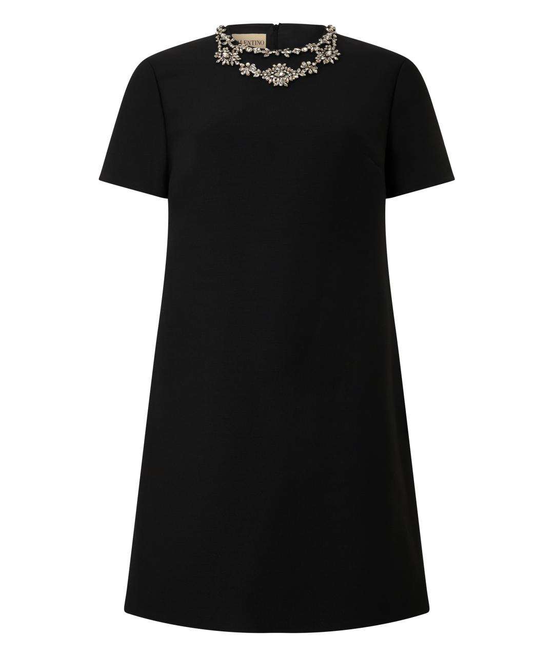 VALENTINO Черное шерстяное платье, фото 1