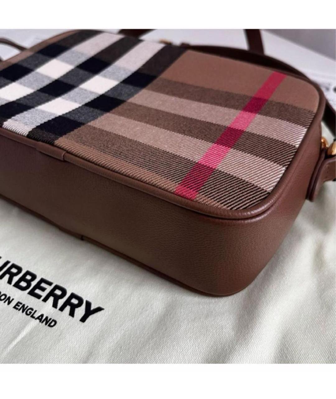 BURBERRY Коричневая кожаная сумка через плечо, фото 6