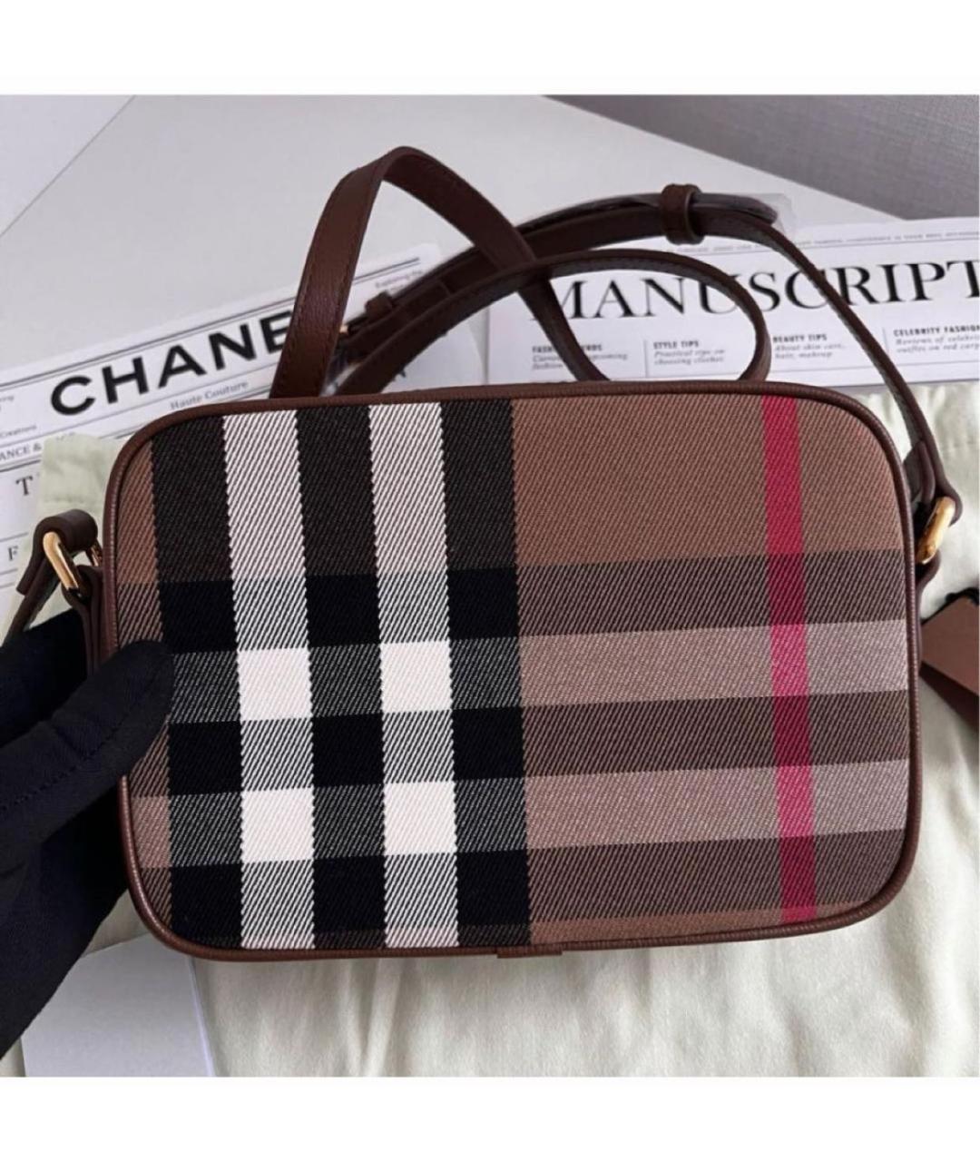BURBERRY Коричневая кожаная сумка через плечо, фото 3