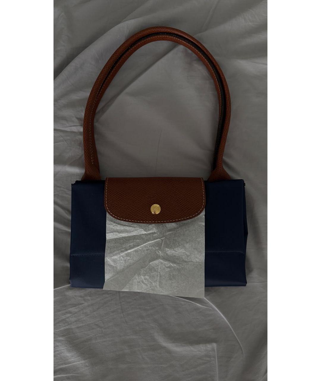 LONGCHAMP Темно-синяя нейлоновая сумка тоут, фото 4