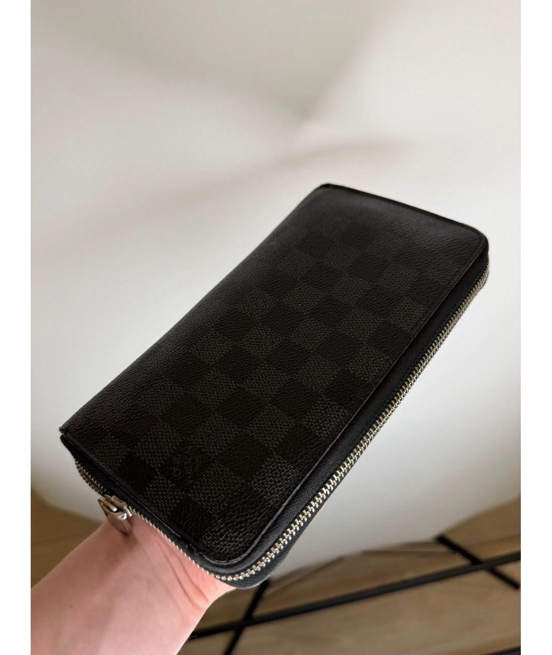 LOUIS VUITTON Темно-синий кожаный кошелек, фото 3