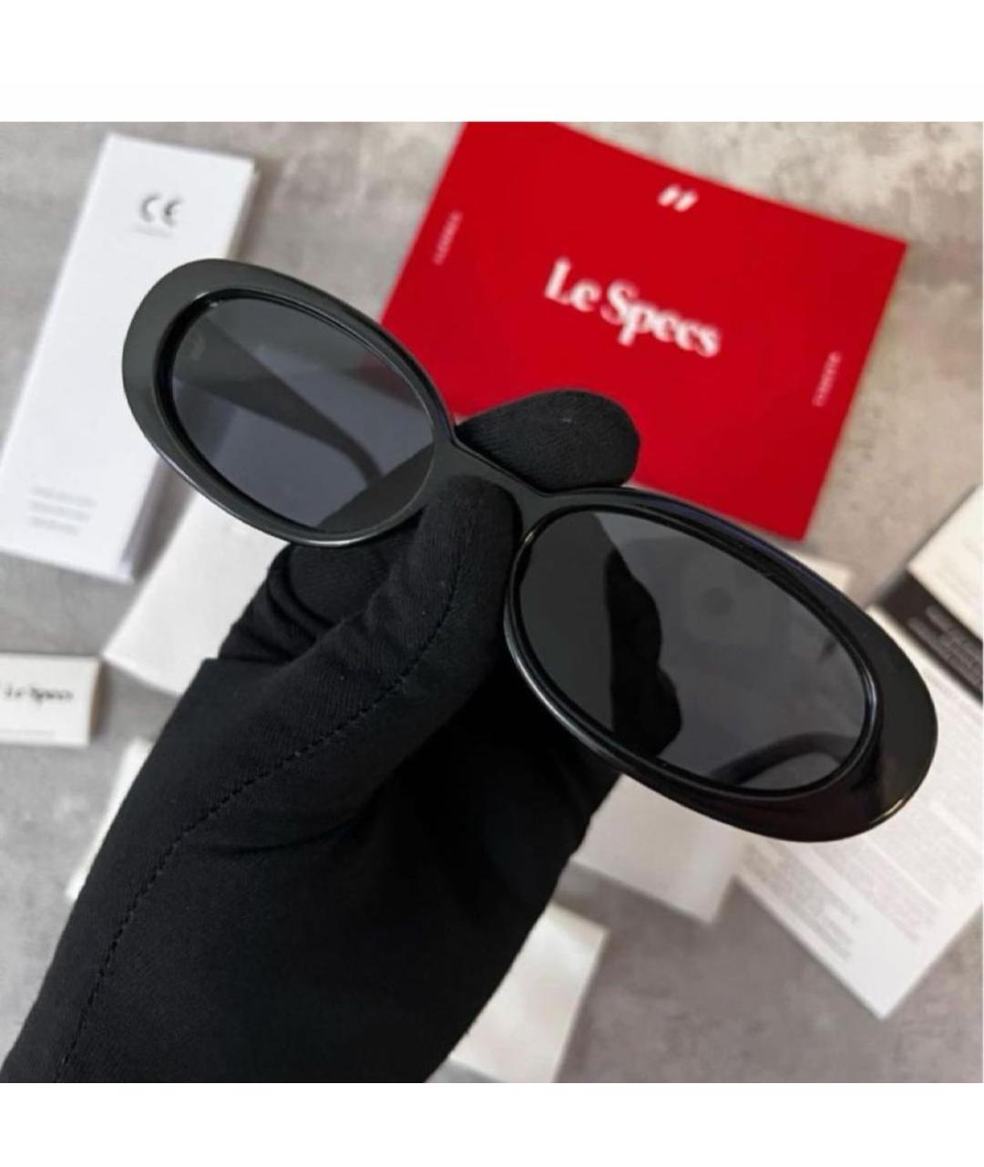 LE SPECS Черные пластиковые солнцезащитные очки, фото 8