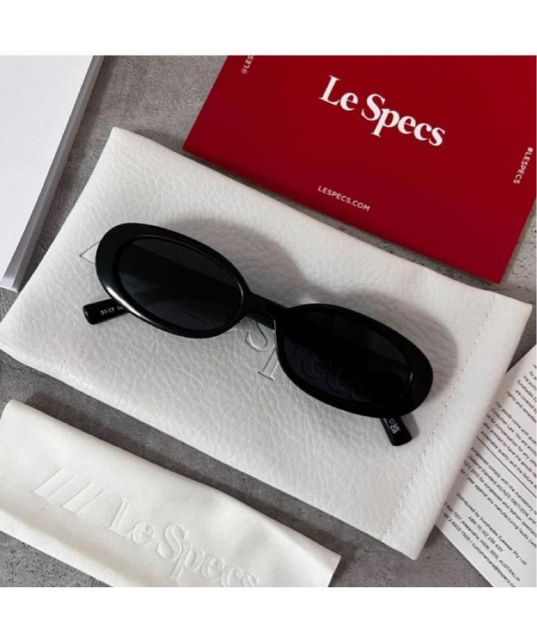 LE SPECS Черные пластиковые солнцезащитные очки, фото 2