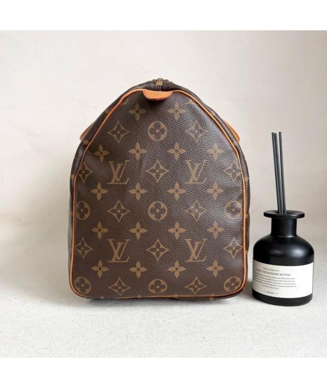 LOUIS VUITTON Коричневая кожаная сумка с короткими ручками, фото 4