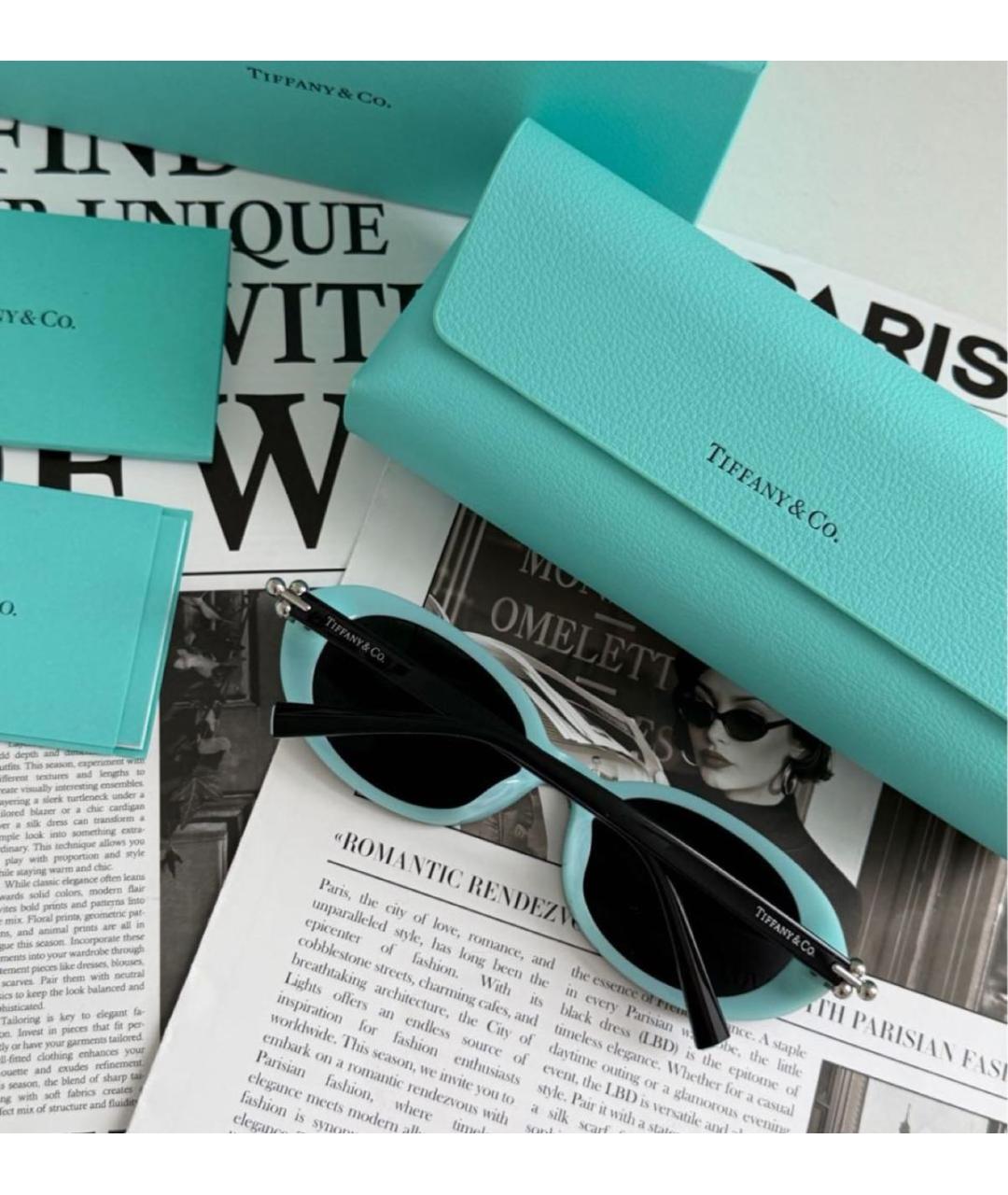 TIFFANY&CO Черные пластиковые солнцезащитные очки, фото 3