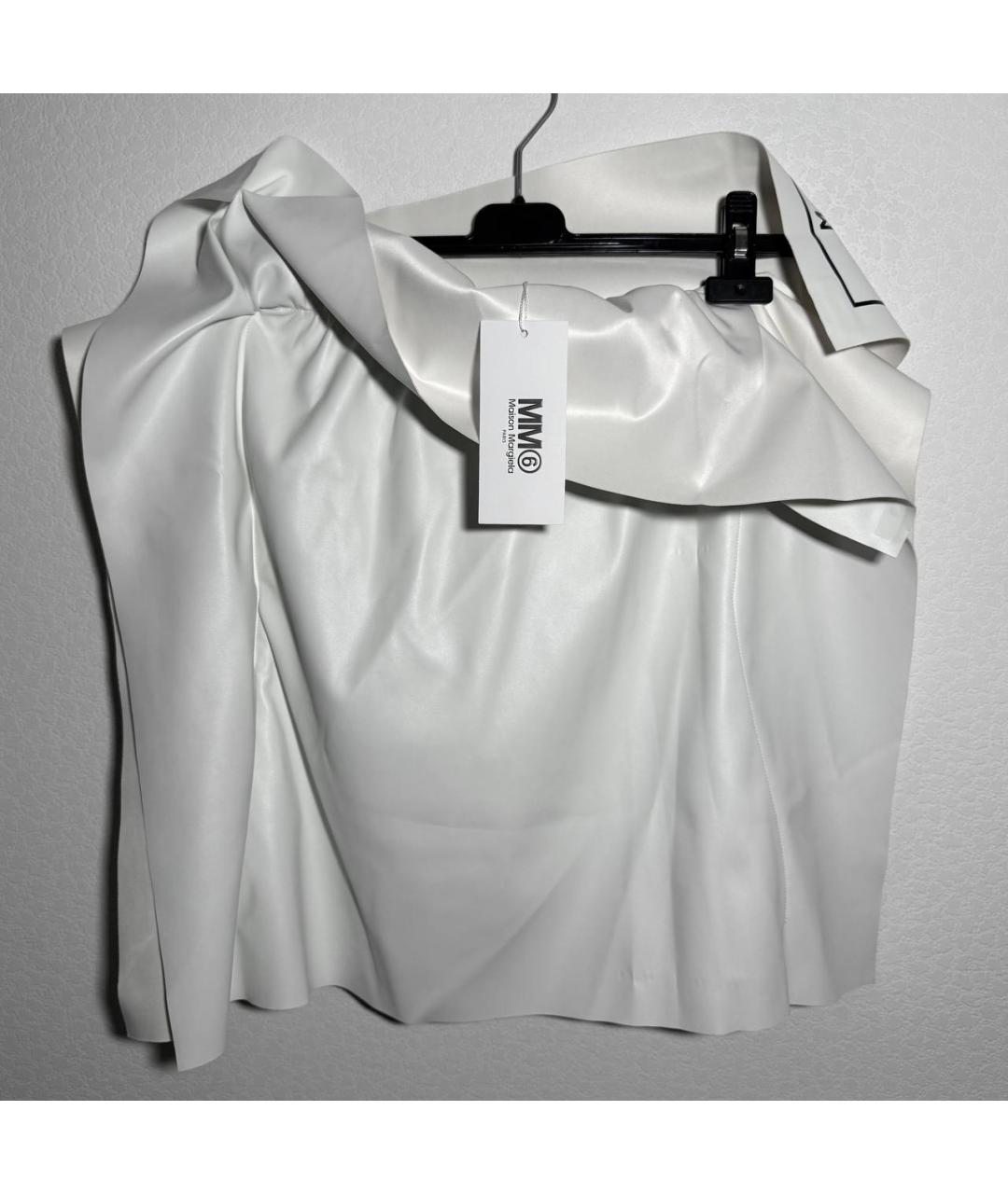 MM6 MAISON MARGIELA Белая юбка мини, фото 6