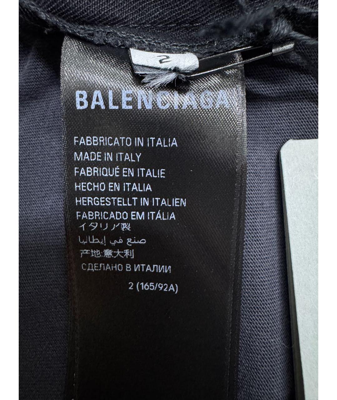 BALENCIAGA Антрацитовая хлопковая куртка, фото 7