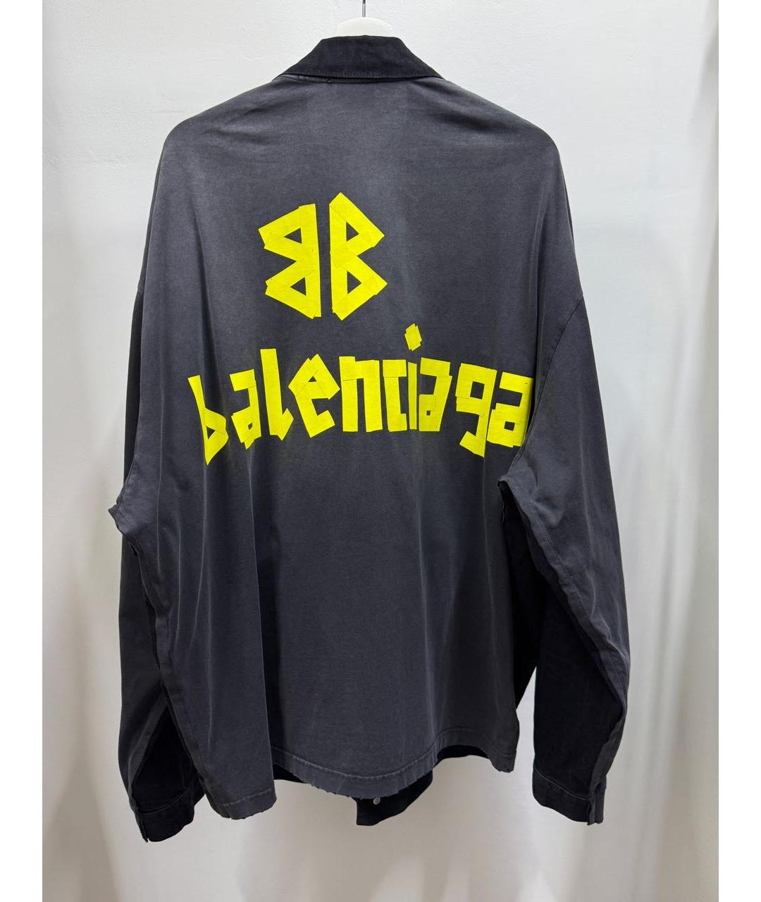 BALENCIAGA Антрацитовая хлопковая куртка, фото 5