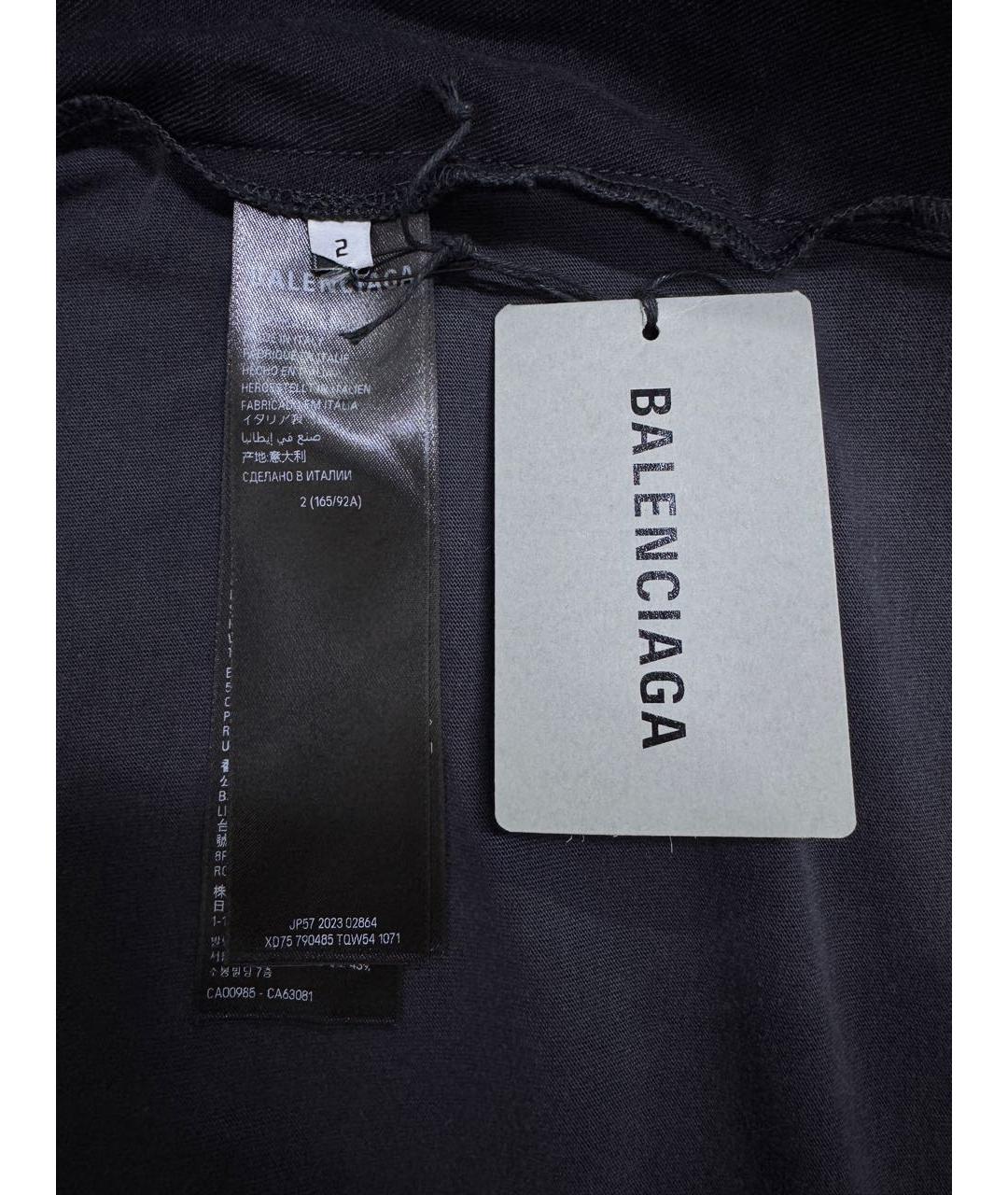 BALENCIAGA Антрацитовая хлопковая куртка, фото 6