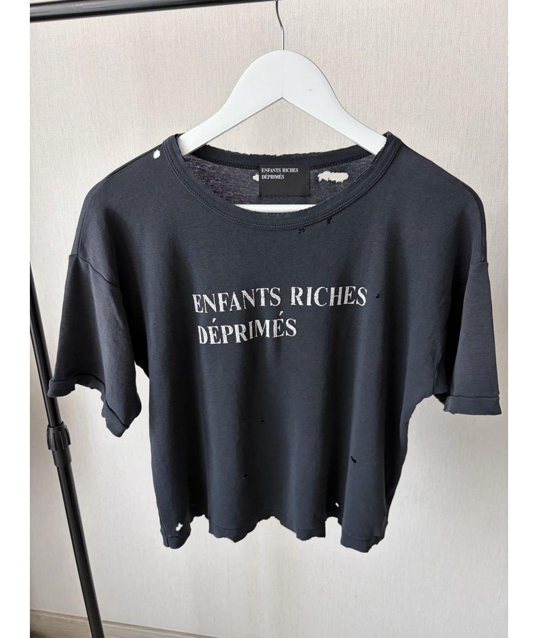 Enfants Riches Déprimés Антрацитовая хлопковая футболка, фото 3